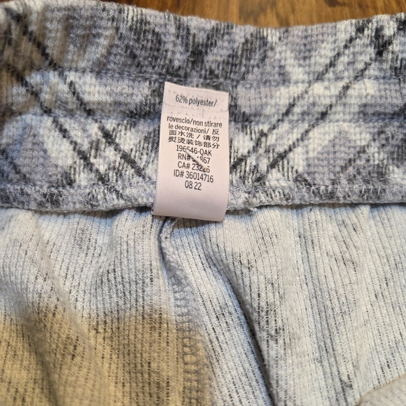 Victoria’s Secret Plaid Pajama Set 2 Piece White & Gray Blend Size S softgirl - Picture 14 of 15